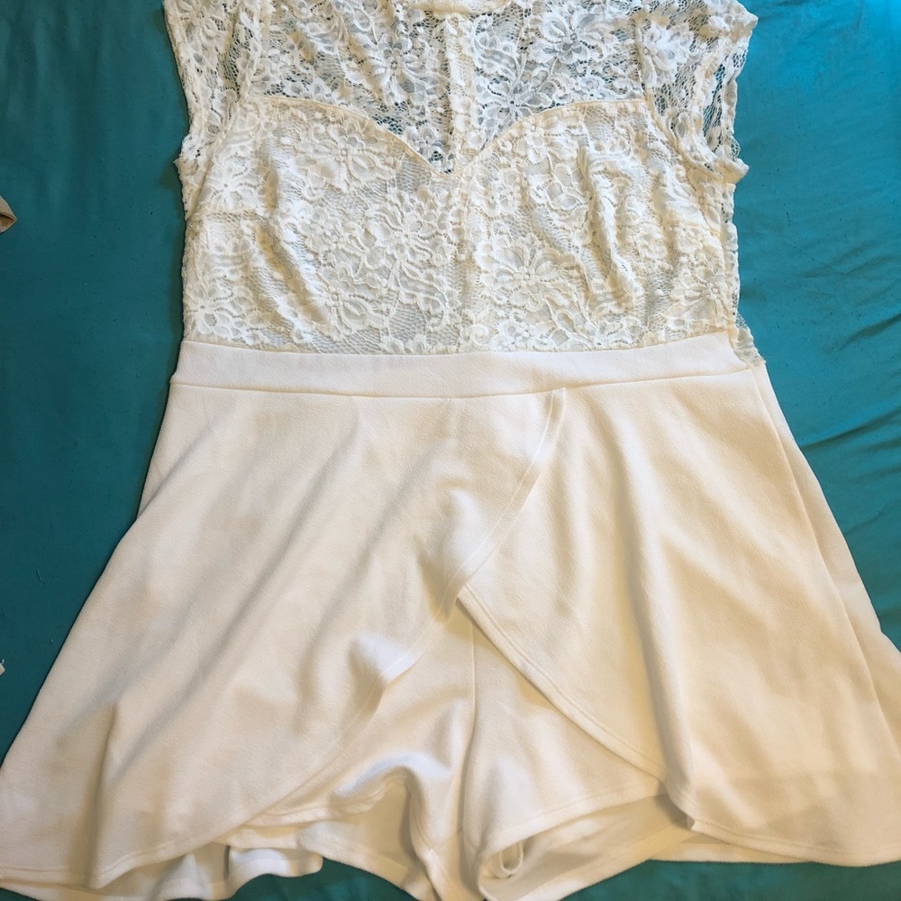 White lace romper